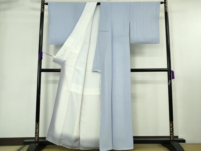 平和屋本店●極上　江戸小紋・長襦袢(無双仕立て)セット　角通し　淡藤色×白　逸品　DZAB8951kh6
