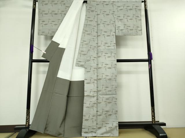 平和屋本店●希少　重要無形文化財　本場久米島紬　ゆうな染　手織　草木染　証紙付き　逸品　未使用　DZAB8959kh6