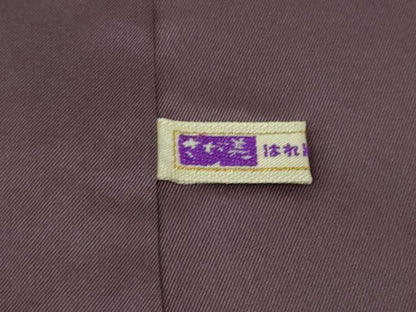 平和屋着物●極上　結城紬　奥順謹製　はたおり娘　手緒里　色無地　藤色　さが美扱い　証紙・証明書付き　逸品　未使用　DZAB8963kh6