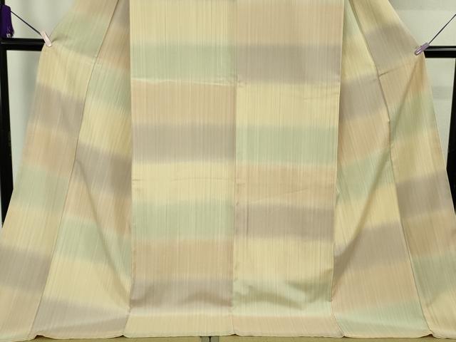 平和屋本店●極上　本塩沢　やまだ織　草木染　やまもも　水沢みどり作　証紙付き　ロング丈　逸品　DZAB8966kh6