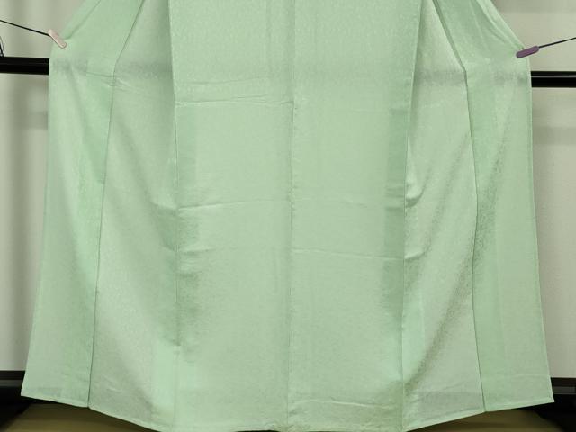 平和屋本店＊希少 夏物 京都染織メーカー・貴久樹謹製 野蚕糸 ナチュラルタッサー 紗織 色無地 唐草紋紗 夏虫色 証紙付き 逸品 DZAB8980kh6