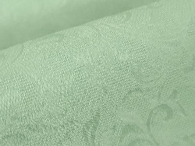 平和屋本店＊希少 夏物 京都染織メーカー・貴久樹謹製 野蚕糸 ナチュラルタッサー 紗織 色無地 唐草紋紗 夏虫色 証紙付き 逸品 DZAB8980kh6