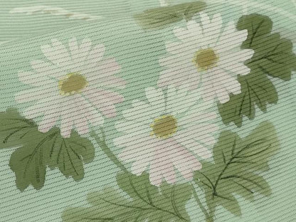 平和屋着物＊極上　夏物　訪問着　絽　手描き　秋草文　薄萌葱色地　暈し染め　逸品　未使用　DZAB8982kh6