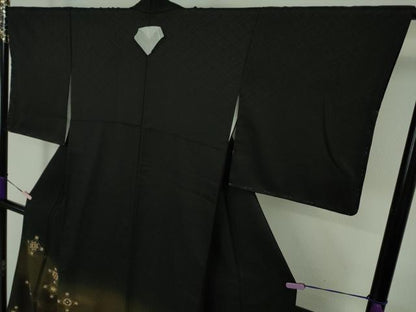 平和屋着物●極上　色留袖　刺繍　蜀江花文　蝋色地　暈し染め　金糸　逸品　未使用　DZAB8986kh6
