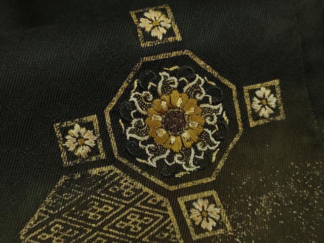 平和屋着物●極上　色留袖　刺繍　蜀江花文　蝋色地　暈し染め　金糸　逸品　未使用　DZAB8986kh6