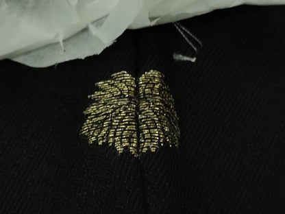 平和屋着物●極上　色留袖　刺繍　蜀江花文　蝋色地　暈し染め　金糸　逸品　未使用　DZAB8986kh6