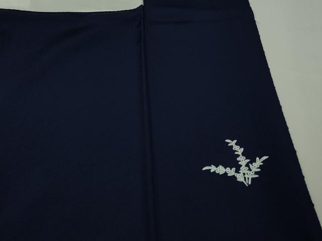 平和屋本店●極上　首里　ロートン織　道屯織　紬　本藍　横段文　逸品　DZAB8988kh6