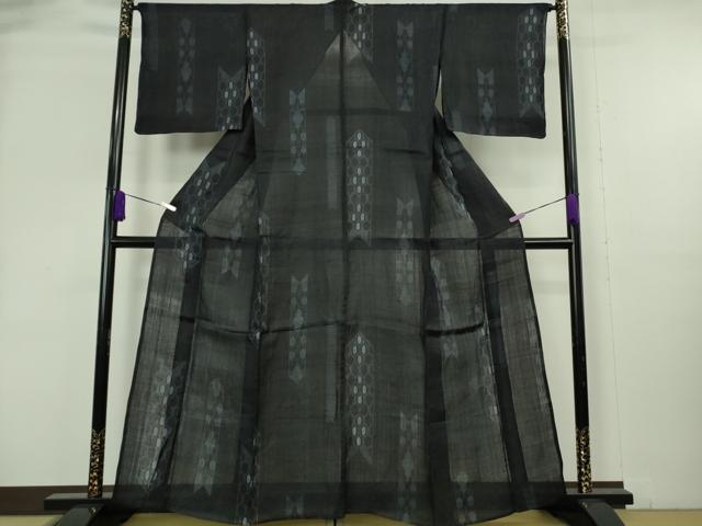 平和屋本店＊極上　夏物　重要無形文化財　本場宮古上布　苧麻　矢羽文　逸品　未使用　DZAB8992kh6