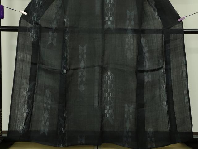平和屋本店＊極上　夏物　重要無形文化財　本場宮古上布　苧麻　矢羽文　逸品　未使用　DZAB8992kh6