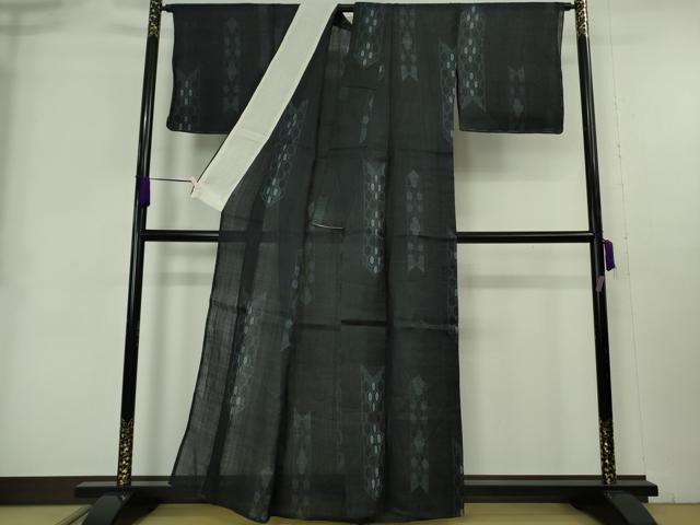 平和屋本店＊極上　夏物　重要無形文化財　本場宮古上布　苧麻　矢羽文　逸品　未使用　DZAB8992kh6