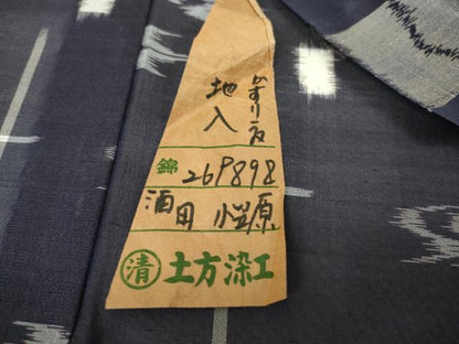 平和屋着物＊極上　夏物　本場琉球絣　夏琉球　知念幸徳　大城カメ　手おり　証紙付き　逸品　未使用　DZAB8993kh6
