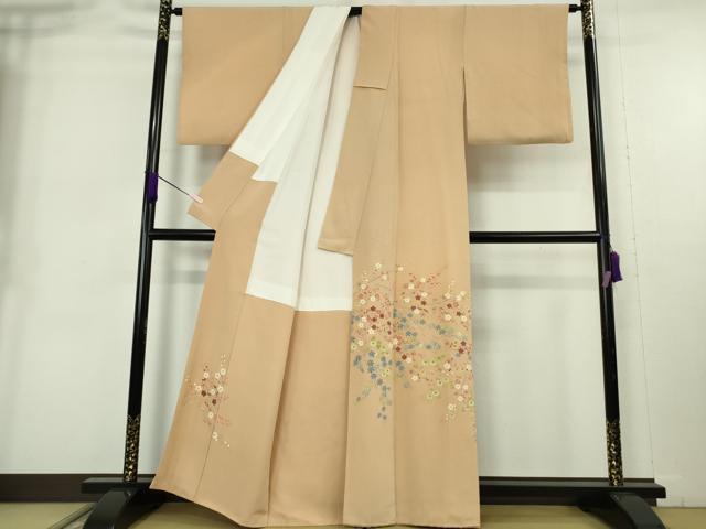 平和屋本店●極上　本加賀友禅作家　木村雨山　色留袖　梅　楓　菊　雄黄色地　逸品　DZAB9002kh6