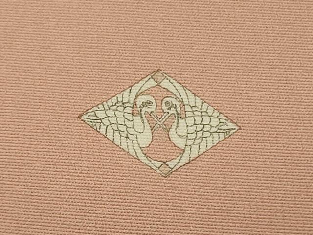 平和屋本店●極上　創業460年・千總　色留袖　駒刺繍　鶴亀　松竹梅　赤香色地　金彩　阪急百貨店扱い　逸品　DZAB9004kh6