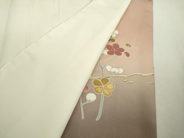 平和屋本店●極上　創業460年・千總　色留袖　駒刺繍　鶴亀　松竹梅　赤香色地　金彩　阪急百貨店扱い　逸品　DZAB9004kh6