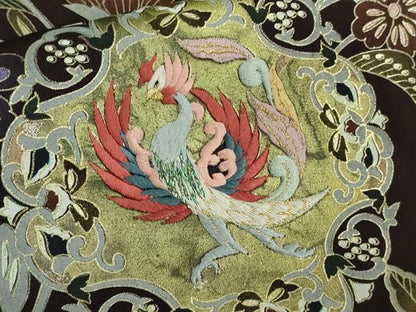 平和屋本店●極上　訪問着　刺繍　朱雀　正倉院更紗花文　深紫色地　金彩　逸品　DZAB9011kh6