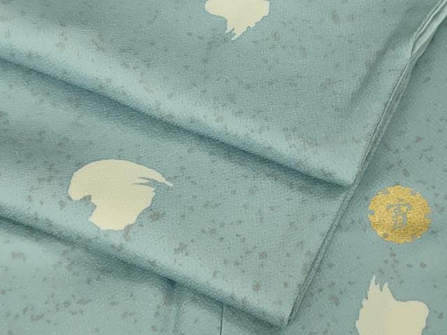 平和屋着物●極上　ジャパンオートクチュール　渡辺雪三郎　小紋　霞文　白藍色地　逸品　DZAB9013kh6