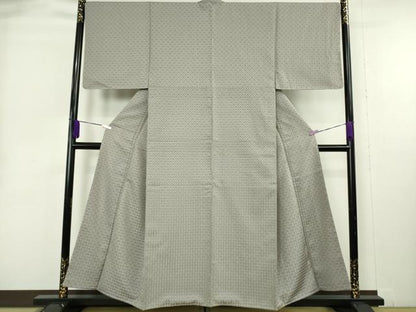 平和屋本店●極上　男性　お召　吉野間道　宝尽くし　逸品　未使用　DZAB9016kh6