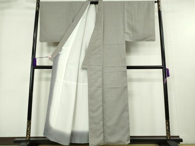 平和屋本店●極上　男性　お召　吉野間道　宝尽くし　逸品　未使用　DZAB9016kh6