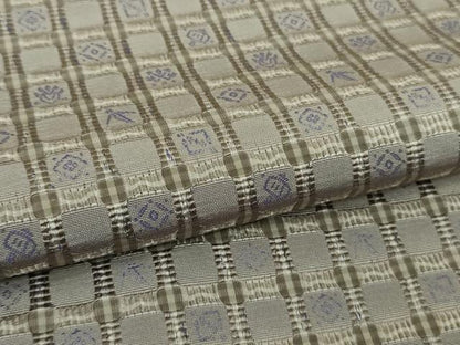 平和屋本店●極上　男性　お召　吉野間道　宝尽くし　逸品　未使用　DZAB9016kh6
