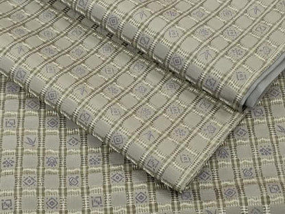 平和屋本店●極上　男性　お召　吉野間道　宝尽くし　逸品　未使用　DZAB9016kh6