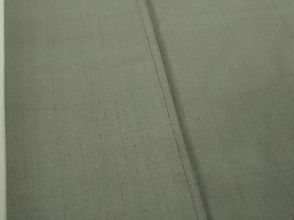 平和屋本店●極上　本場結城紬　重要無形文化財　色無地　桔梗鼠色　逸品　DZAB9025kh6