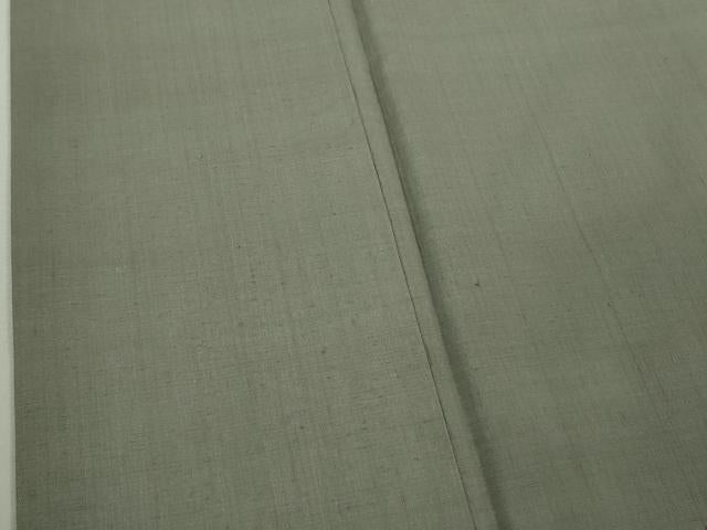 平和屋本店●極上　本場結城紬　重要無形文化財　色無地　桔梗鼠色　逸品　DZAB9025kh6