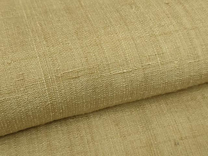 平和屋本店●極上　浦野理一　経節紬　背抜き仕立て　色無地　薄い飴色　逸品　DZAB9028kh6