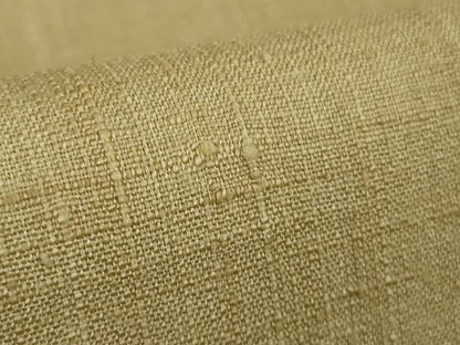 平和屋本店●極上　浦野理一　経節紬　背抜き仕立て　色無地　薄い飴色　逸品　DZAB9028kh6