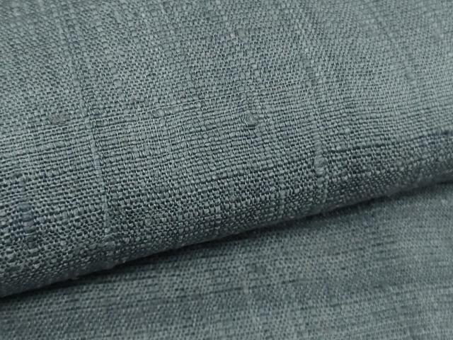 平和屋本店▽極上　浦野理一　経節紬　単衣　色無地　薄花色　逸品　DZAB9029kh6