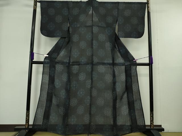 平和屋本店＊極上　夏物　重要無形文化財　本場宮古上布　苧麻　舞花文　逸品　DZAB9034kh6