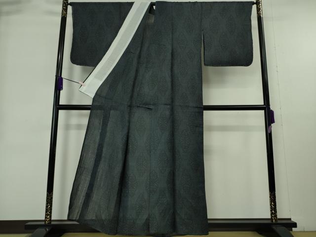 平和屋本店＊極上　夏物　重要無形文化財　本場宮古上布　苧麻　花菱文　逸品　未使用　DZAB9036kh6