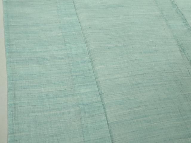 平和屋着物＊極上　夏物　本場小千谷ちぢみ　麻　水色　逸品　未使用　DZAB9043kh6