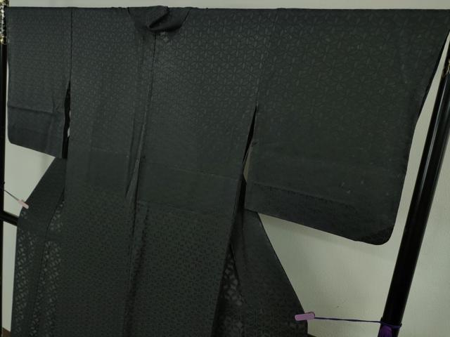 平和屋着物＊極上　夏物　色無地　紗　花繋ぎ地紋　蝋色　逸品　DZAB9044kh6