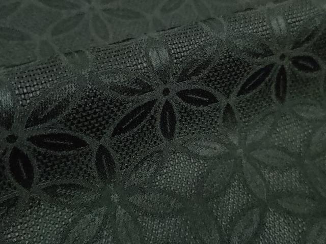 平和屋着物＊極上　夏物　色無地　紗　花繋ぎ地紋　蝋色　逸品　DZAB9044kh6