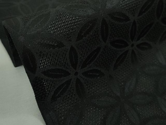 平和屋着物＊極上　夏物　色無地　紗　花繋ぎ地紋　蝋色　逸品　DZAB9044kh6