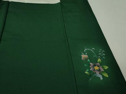 平和屋本店●極上　中国三大刺繍 スワトウ刺繍 汕頭刺繍 泰斗刺繍　総刺繍　訪問着　花唐草文　鉄色地　暈し染め　金糸　逸品　DZAB9047kh6