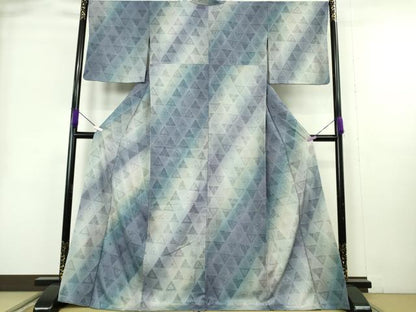 平和屋本店●極上　中国三大刺繍 スワトウ刺繍 汕頭・相良刺繍 総刺繍 訪問着 鱗文 暈し染め 金糸 さが美扱い ロング丈 逸品　DZAB9051kh6