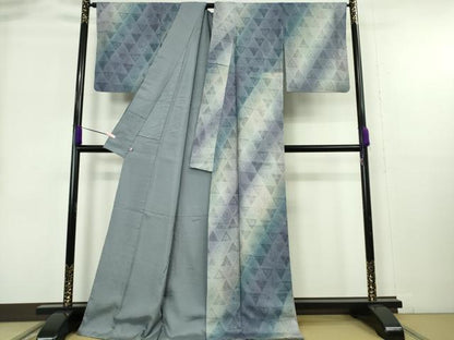 平和屋本店●極上　中国三大刺繍 スワトウ刺繍 汕頭・相良刺繍 総刺繍 訪問着 鱗文 暈し染め 金糸 さが美扱い ロング丈 逸品　DZAB9051kh6