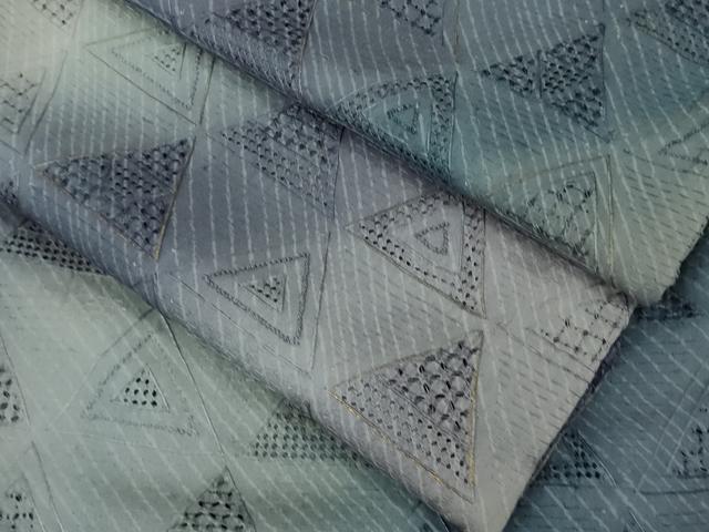 平和屋本店●極上　中国三大刺繍 スワトウ刺繍 汕頭・相良刺繍 総刺繍 訪問着 鱗文 暈し染め 金糸 さが美扱い ロング丈 逸品　DZAB9051kh6