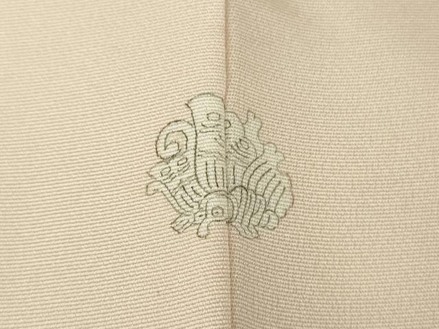 平和屋本店●極上　訪問着　駒刺繍　千鳥　吉祥花文　薄卵色地　金彩　逸品　DZAB9059kh6