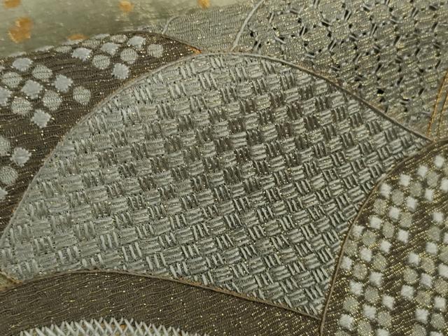 平和屋本店●極上 中国三大刺繍 スワトウ刺繍 汕頭刺繍 相良刺繍 訪問着 青海波 暈し染め　金糸　金通し地　さが美扱い　逸品　DZAB9060kh6