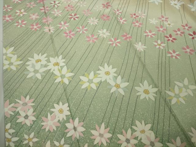 平和屋本店●極上　京友禅作家　森岡功　訪問着　花斜線文　暈し染め　金彩　鈴乃屋扱い　逸品　DZAB9062kh6