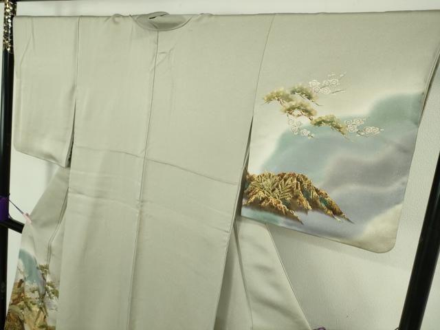 平和屋本店●極上 国際的伝統工芸作家 十二代・藤林徳扇 苑寿 訪問着 華の式紋 暈し染 金銀彩 金通し地 色紙・保証書付き 逸品 DZAB9069kh6