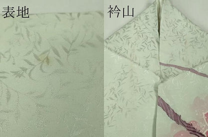 平和屋着物●極上　セミアンティーク　訪問着　手描き　枝花　飛鳥文　ろうけつ染め　暈し染め　逸品　DZAB9070kh6