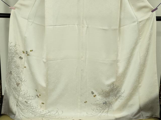 平和屋本店●極上　訪問着　刺繍　乱菊　象牙色地　暈し染め　金糸　ロング丈　逸品　DZAB9073kh6