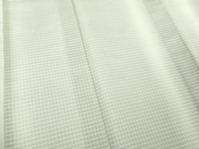 平和屋着物＊極上　夏物　小紋　紗　間道　白鼠色地　暈し染め　逸品　DZAB9084kh6
