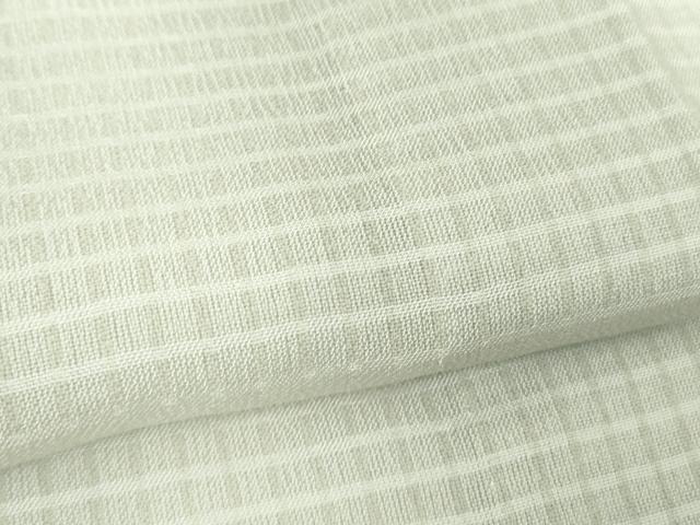 平和屋着物＊極上　夏物　小紋　紗　間道　白鼠色地　暈し染め　逸品　DZAB9084kh6