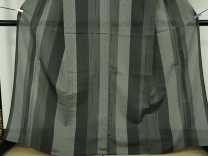 平和屋着物＊極上　夏物　明石ちぢみ　間道　証紙付き　逸品　DZAB9087kh6