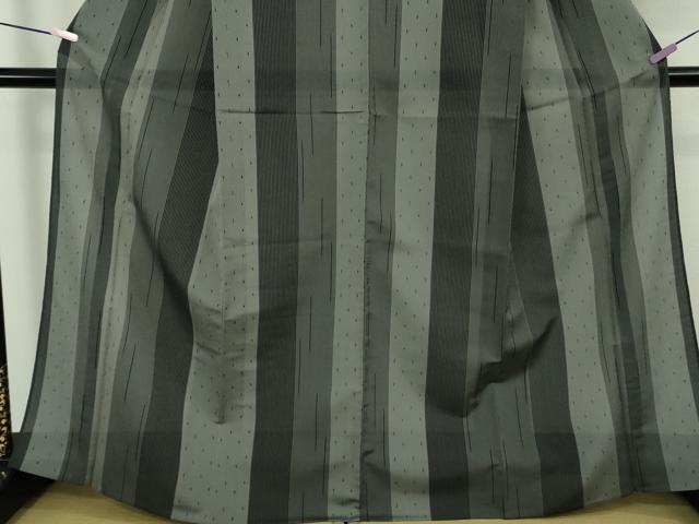平和屋着物＊極上　夏物　明石ちぢみ　間道　証紙付き　逸品　DZAB9087kh6