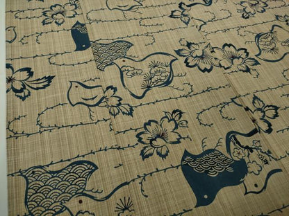 平和屋本店∴極上　夏物　竺仙　浴衣　綿　千鳥　桜　逸品　DZAB9091kh6